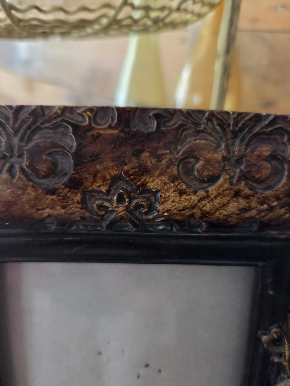 Ornate Brown and Gold Decorative Photo Frame - Classic Home Accents